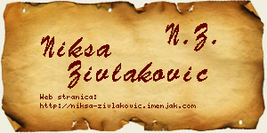 Nikša Zivlaković vizit kartica